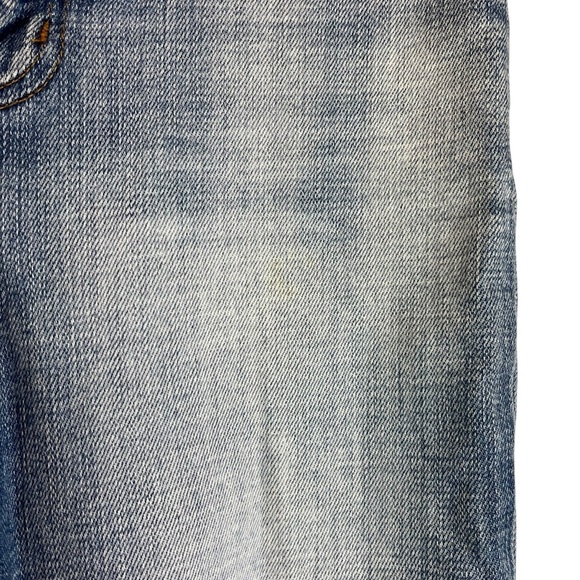 L'AGENCE Mid-Rise Skinny Jeans Distressed Light Wash Size 26 Raw Hem Blue Denim - Picture 2 of 13